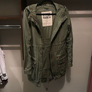 Army Green Garage Military Parka